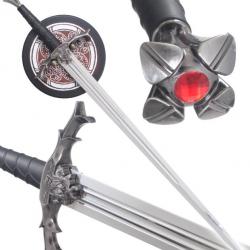 Epee Excalibur Epee Medieval Fantasy + Presentoir en Bois Repliksword