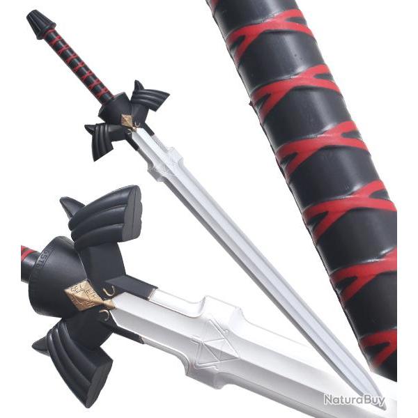 Pack 2 Epees Link Latex Mousse Master Sword Zelda Epee Excalibur Black Edition Repliksword