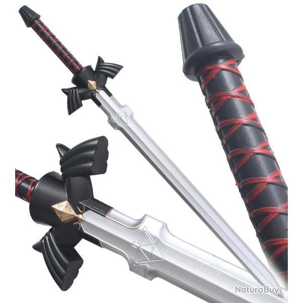 Zelda Epee Link Latex Mousse Master Sword Excalibur Black Edition 80cm Repliksword