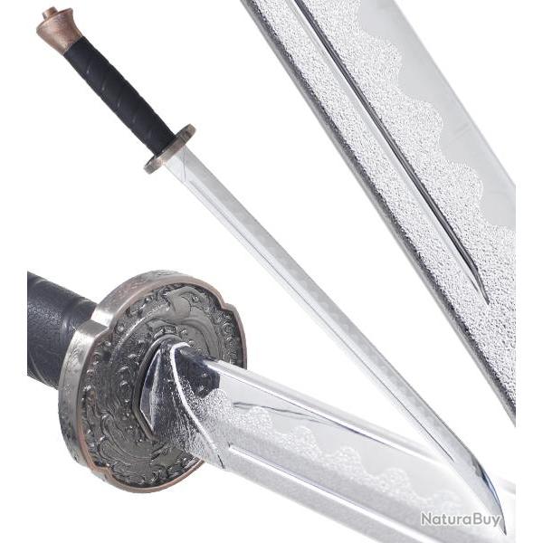 Sabre en Polypropylene Katana Argent Epee Ninja Epee Entrainement Combat Katana Japonais Repliksword