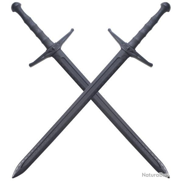 2X Epees de Frappe Medieval Polypropylene Entrainement Combat E504-PP Repliksword