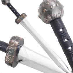 Epee Glaive Gladiateur Polypropylene Argent Entrainement Combat 84cm Repliksword