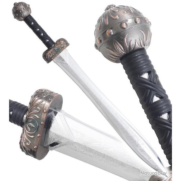 Epee Glaive Gladiateur Polypropylene Argent Entrainement Combat 84cm Repliksword