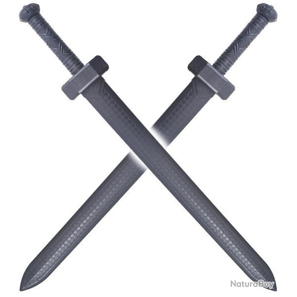 Pack 2 Epees de Combat en Polypropylene 75cm Glaive de Frappe Entrainement Repliksword