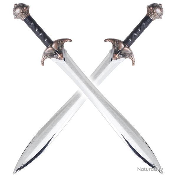 Lot 2 Epees de Combat en Polypropylene 82cm Entrainement Glaive de Frappe Repliksword