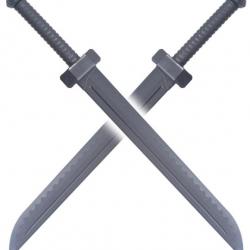 Pack 2 Epees de Combat en Polypropylene 79cm Entrainement Arts Martiaux Repliksword