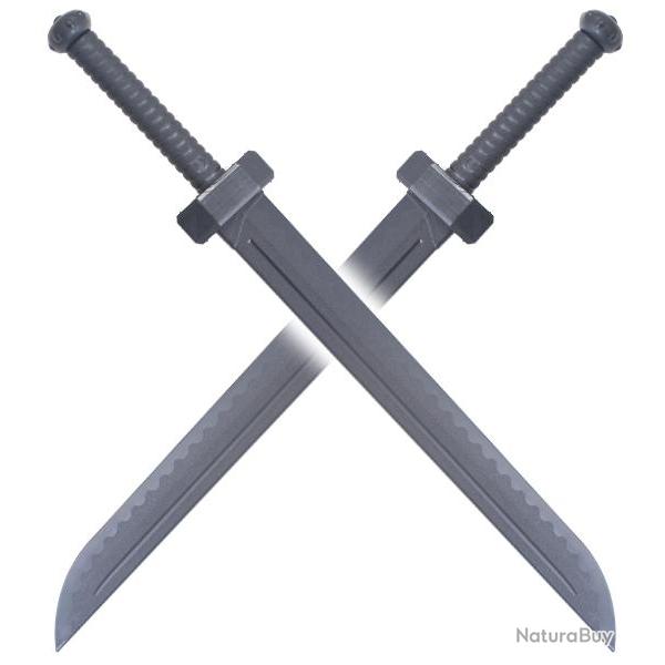 Pack 2 Epees de Combat en Polypropylene 79cm Entrainement Arts Martiaux Repliksword