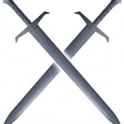 Pack 2 Epees Excalibur en Polypropylene Epee Arthur 1 Main Entrainement Repliksword