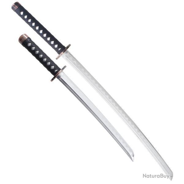 Pack Epee et Wakizashi en Polypropylene Niten Argent Entrainement Repliksword