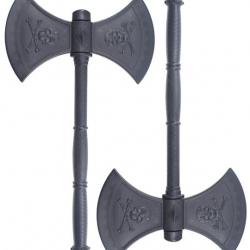 Pack 2 Haches Viking en Polypropylene Double Lame Hachette Pirate Repliksword