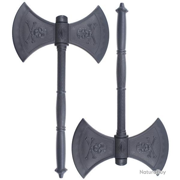 Pack 2 Haches Viking en Polypropylene Double Lame Hachette Pirate Repliksword