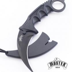 Couteau Karambit Lame Fixe Noire Repliksword