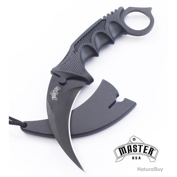 Couteau Karambit Lame Fixe Noire Repliksword