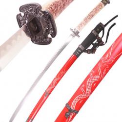 Katana Dragon Red Edition Epee Sabre Decoration Katana Japonais Repliksword