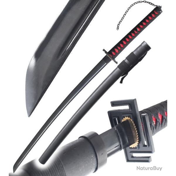 Bleach Katana Ichigo Practical Maru 1045 Lame Maru Noire Bankai Epee Sabre Trachant Coupant Practica