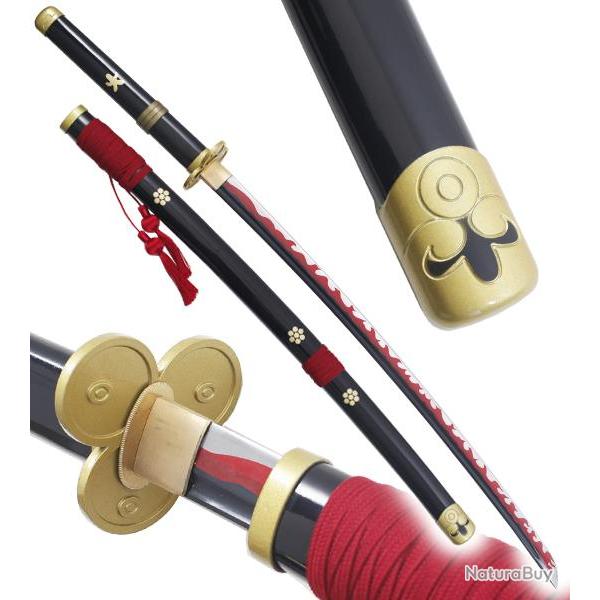 One Piece Katana Tranchant Enma Sabre de Zoro Epee Meito Lame Maru Katana Japonais Repliksword