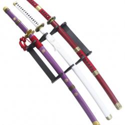 Pack 3 Katanas Tranchants Zoro One Piece Lame Maru V2 Katana Japonais Repliksword