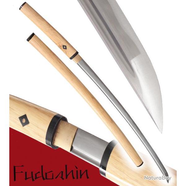 Fudoshin - Shirasaya Forge Bois Naturel Damas - S51S Epee Sabre Practical Repliksword