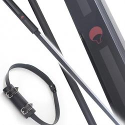 Naruto Sabre en Bois Epee Sasuke Noir Katana Kusanagi + Ceinturon Noir Porte Epee Ceinture Katana Ja