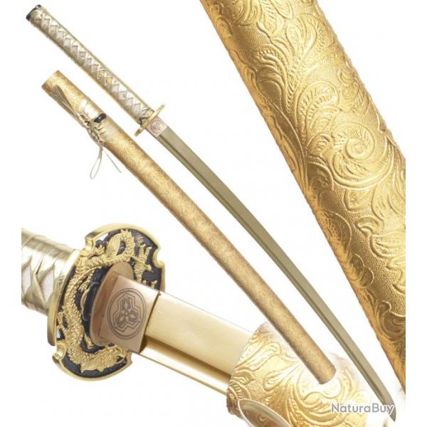 Danzan Katana Forg Gold Dragon Sabre Tranchant Epee - Maru 1045 Katana Japonais Repliksword