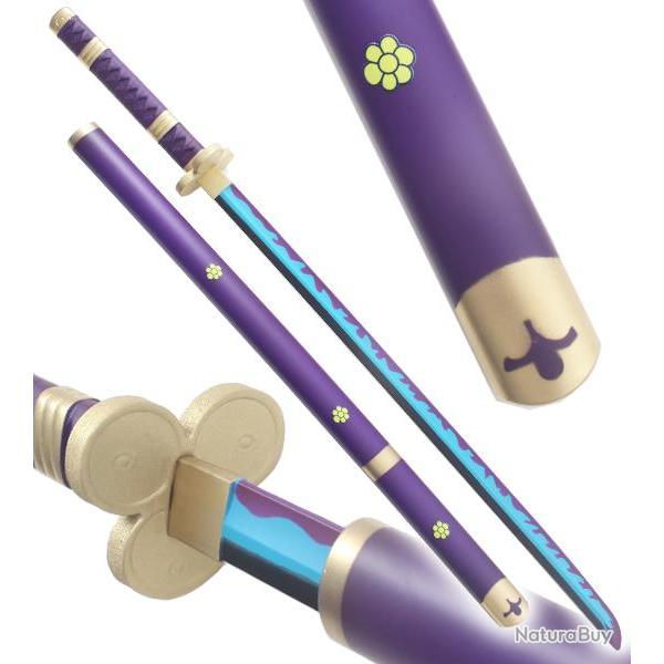 One Piece Epee Enma Sabre en Mousse de Zoro Katana Meito Violet Edition Epee Latex Katana Japonais R