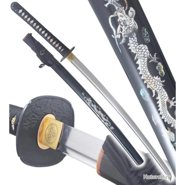 Danzan Katana de Coupe Sabre Gaku Epee Japonais Epee Entrainement - Lame T10 Katana Japonais Repliks