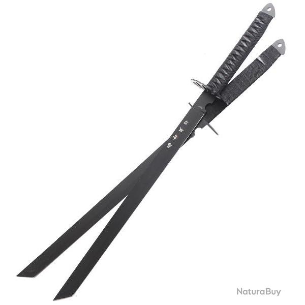 Double Epee Ninja Black - Ninjato 2 en 1 Sabre Repliksword