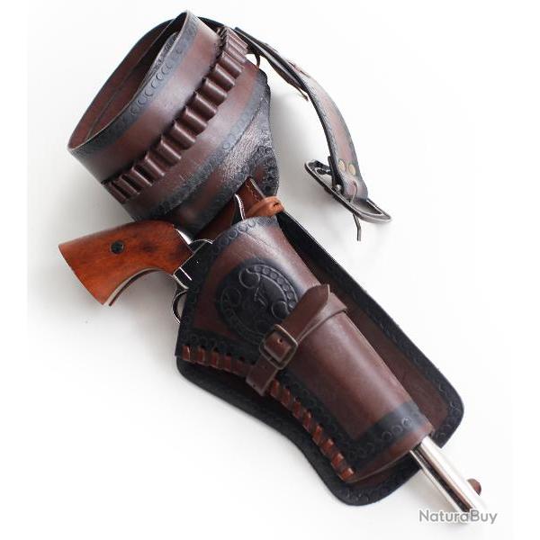 Ceinturon Cowboy Porte Pistolet Ceinture 1 Place CE1 Repliksword