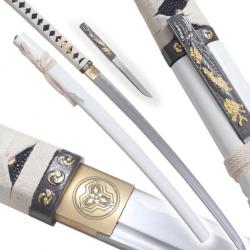 Danzan Shirasaya Forgé Edition White Sabre Tranchant Epee - Maru 1045 Repliksword