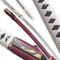 Danzan Shirasaya Forgé Edition Red Sabre Tranchant Epee - Maru 1045 Repliksword