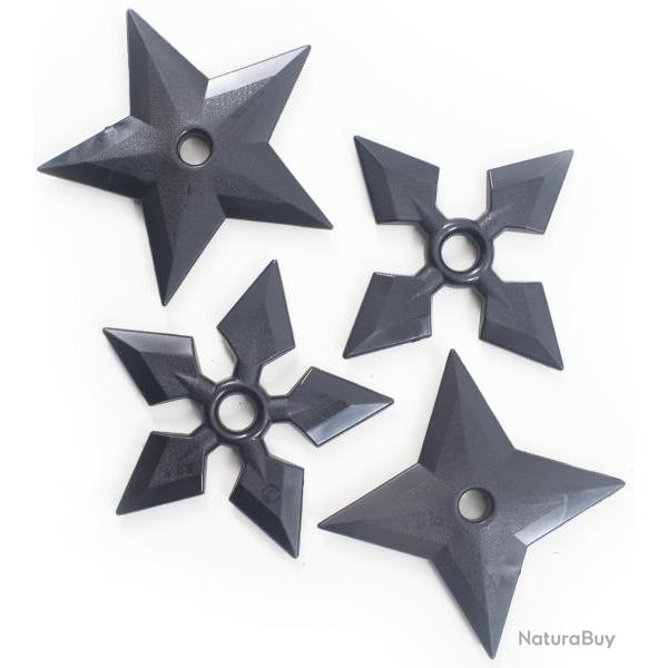 Set 4 Shurikens en Plastique Etoile Polypropylene Entrainement KN-411-PP Repliksword