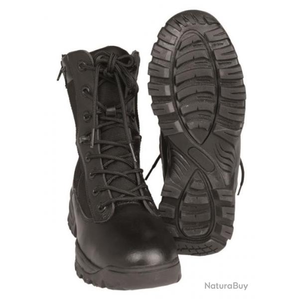 Boots tactique double zip noires