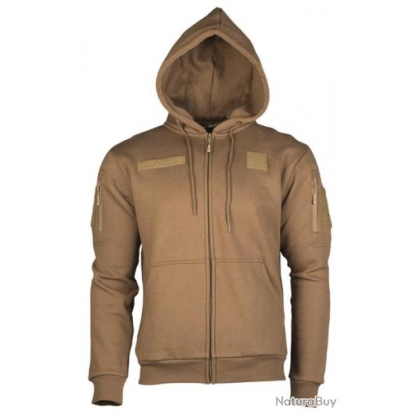 Gilet zipp style Ranger  capuche sable