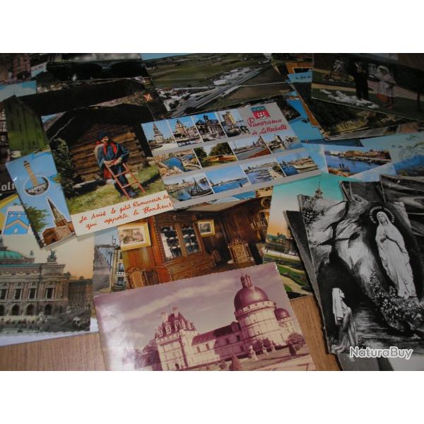 LOT 105 cartes postales voyages + Bonus