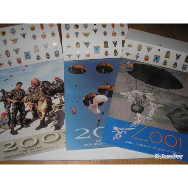 Anciens calendrier Parachutiste 2001/2002/2003