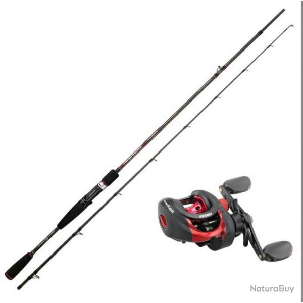 Fresh Sniper 1.98 M 7-30 G 662 MH Moulinet Kuanza 3.0 Combo Casting Sakura