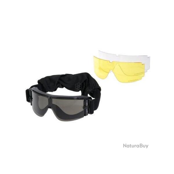 Masque Protection GX-1000 (101 Inc) Noir Transparent / Jaune / Fum