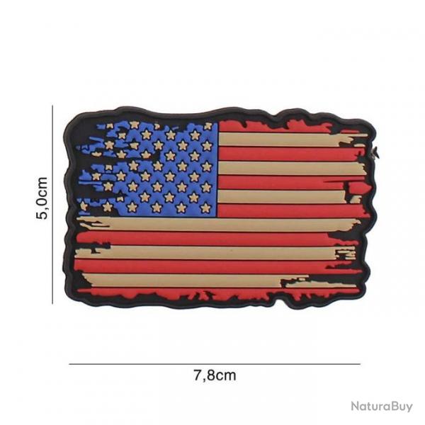 Patch 3D PVC Drapeau des USA Vintage (101 Inc)