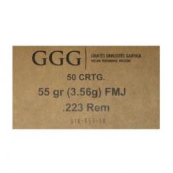 lcaisse 1000 cartouches GGG cal 223 remington , FMJ, 55 Grains