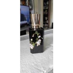 Flacon Vaporisateur parfum opaline noir ANNEE 1970