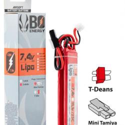 2 sticks batterie Lipo 2S 7.4V 1000mAh 25C T-Dean