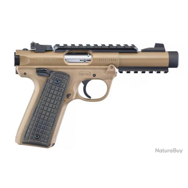 Pistolet RUGER MARK IV 22/45 Tactical Cerakote Brown calibre 22 Lr