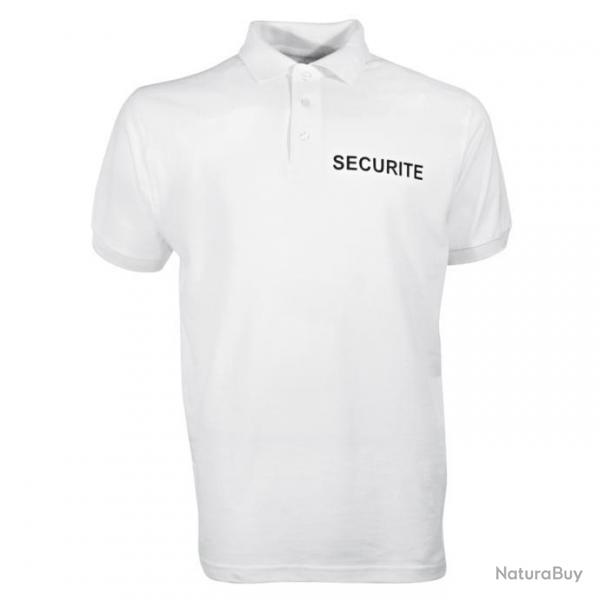 PROMOTION ! Polo coton Scurit blanc City Guard