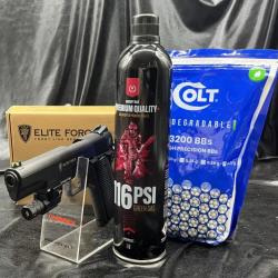 Pack laser prêt à tirer - PISTOLET - ELITE FORCE "BLAMER" - BBS 6MM - GAZ