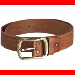 CEINTURE WESTERN EN CUIR 100CM MARRON