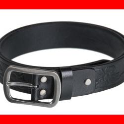 CEINTURE WESTERN EN CUIR 100CM NOIRE