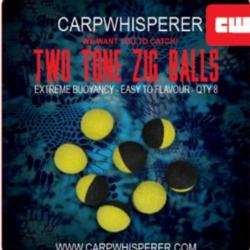 CARP WHISPERER - TWO TONE ZIG BALLS Blanc