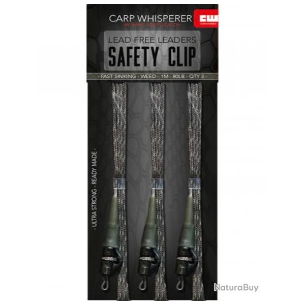 CARP WHISPERER SAFETY CLIP LEADERS Weed