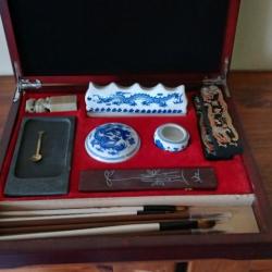 Superbe coffret calligraphie