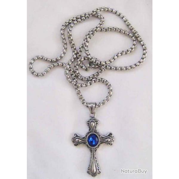 PENDENTIF INOX CROIX GOTHIQUE   - Ref.40